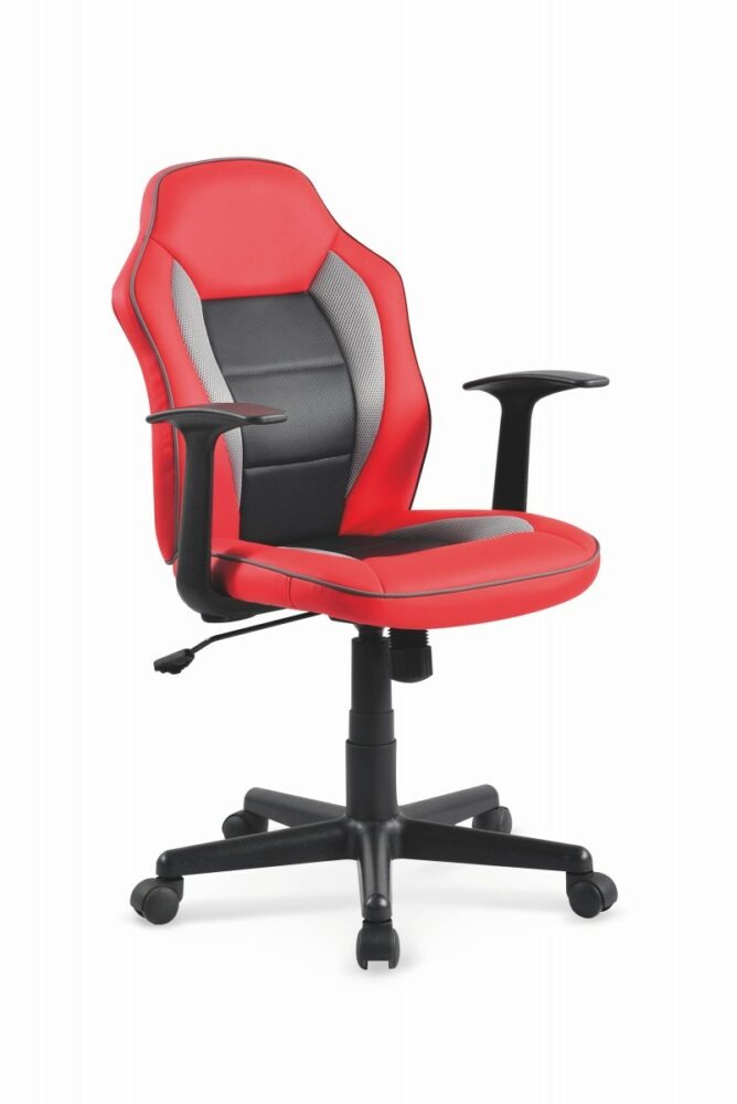 HALMAR Dětská otočná židle Moro červená/černá