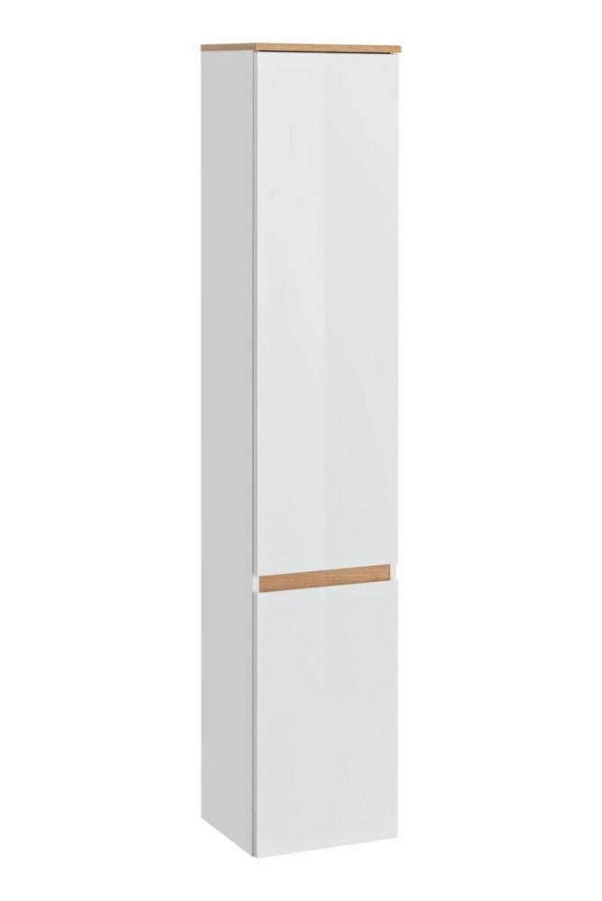 Comad Koupelnová skříňka vysoká Platinum 800 2D alpská bílá/dub kraft zlatý