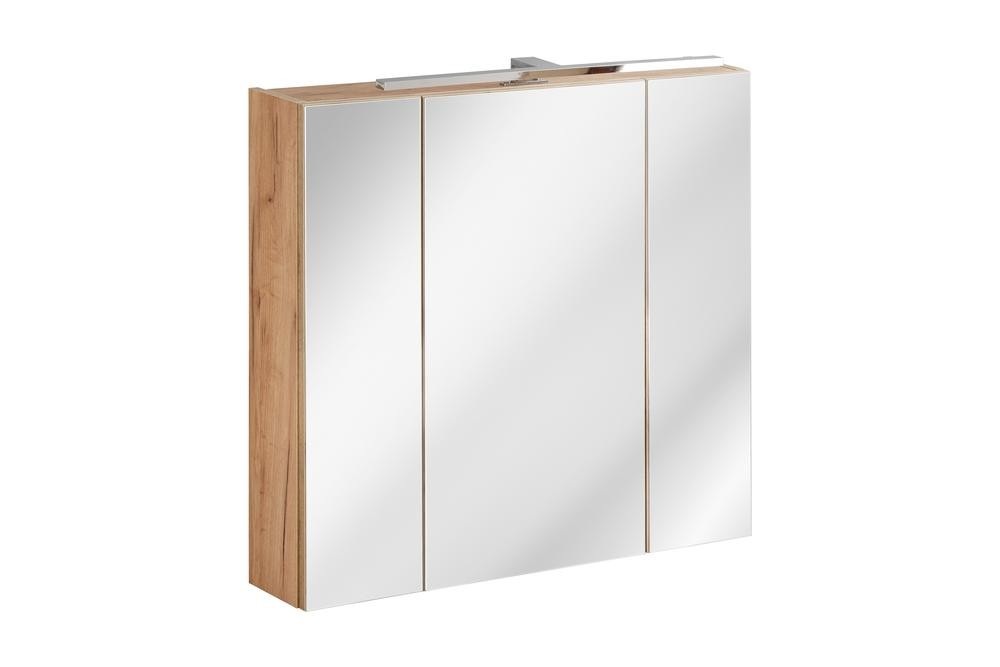 Comad Koupelnová skříňka se zrcadlem Capri 843 3D dub craft zlatý