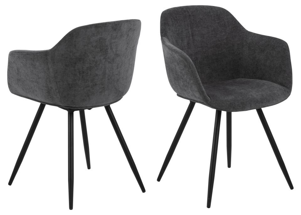 Actona Designová židle Noella tmavě šedá