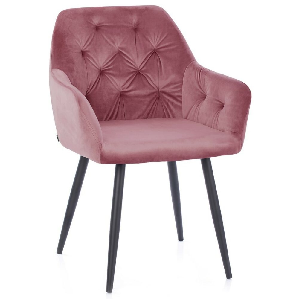HOMEDE Designová židle Argento pudrově růžová