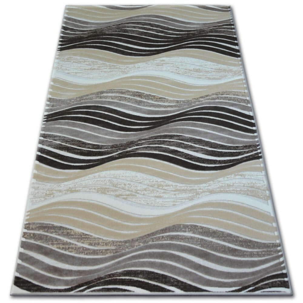 Dywany Lusczow Kusový koberec ACRYLOVY YAZZ 1760 hnědý / tmavě béžový
