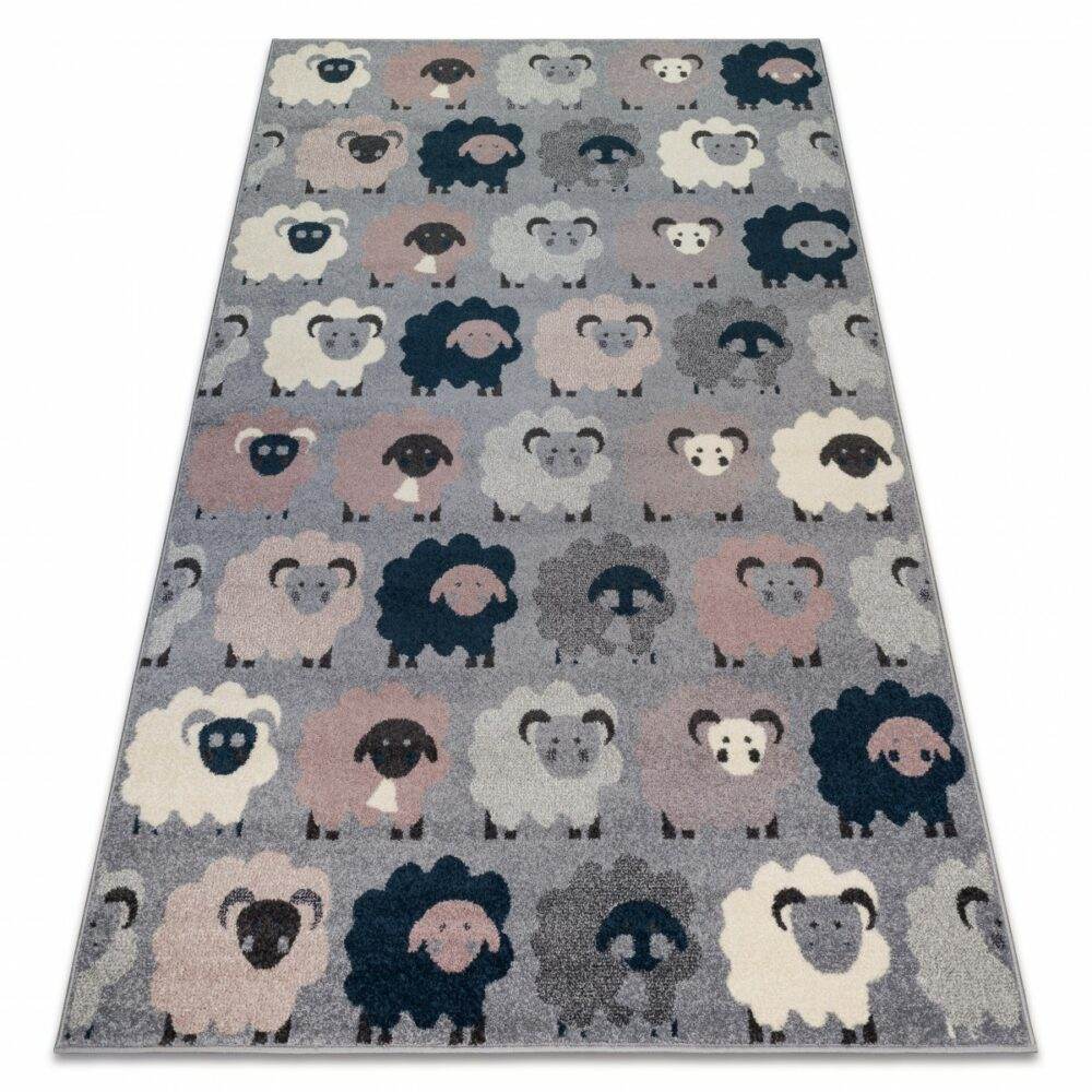 Dywany Lusczow Dětský koberec Sheep šedý