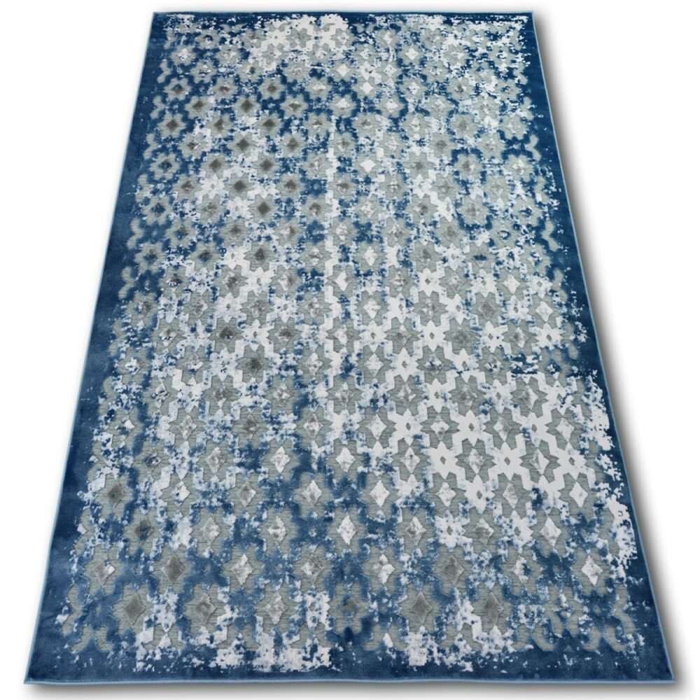 Dywany Lusczow Kusový koberec ACRYLOVY YAZZ 7006 šedý / modrý / slonová kost