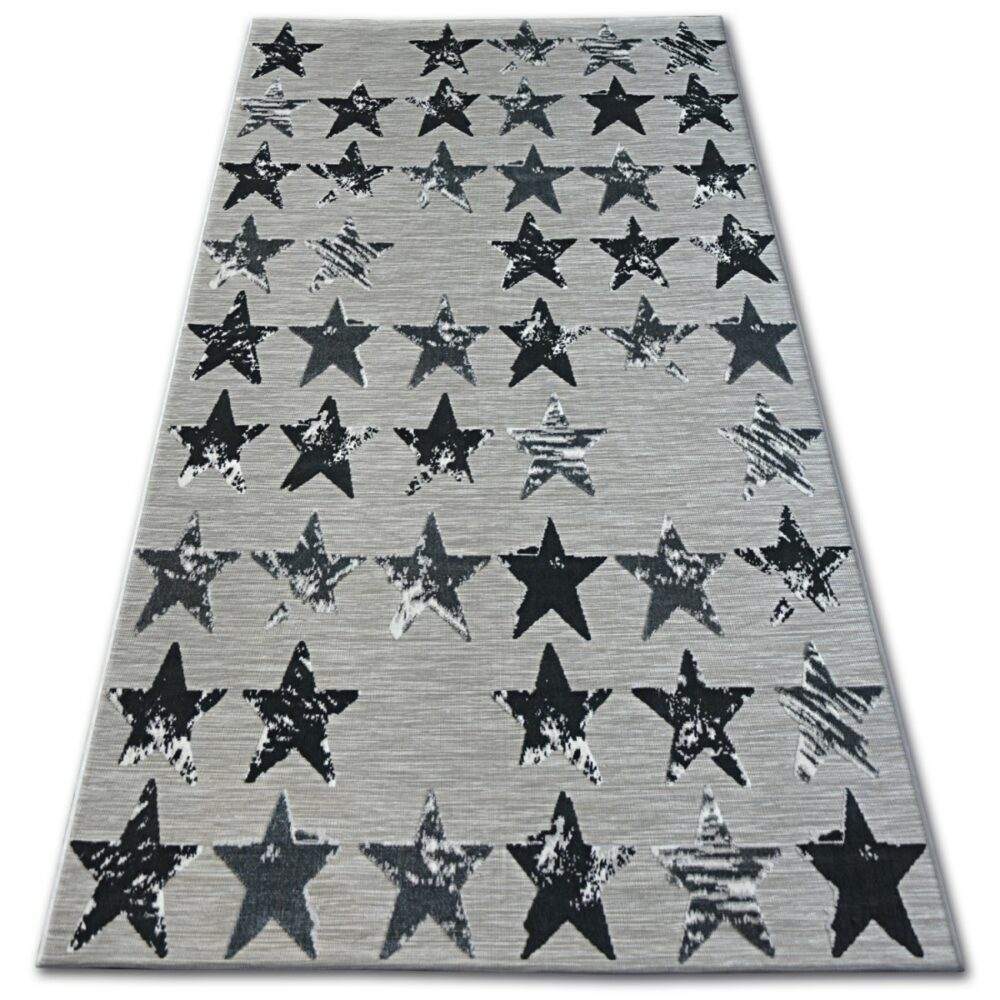Dywany Lusczow Kusový koberec LISBOA 27219/956 hvězda černý