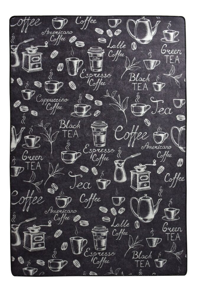 Conceptum Hypnose Koberec Coffee And Tea 60x140 cm černý