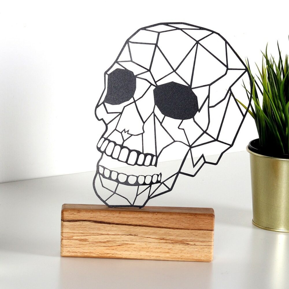Hanah Home Kovová dekorace Skull 29 cm černá
