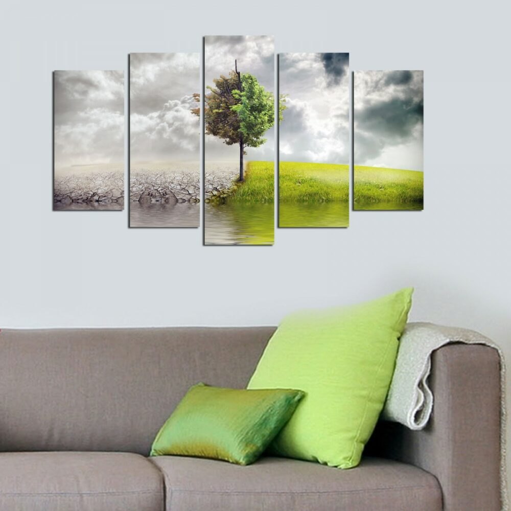 Hanah Home Vícedílný obraz A Tree By The Water 110x60 cm