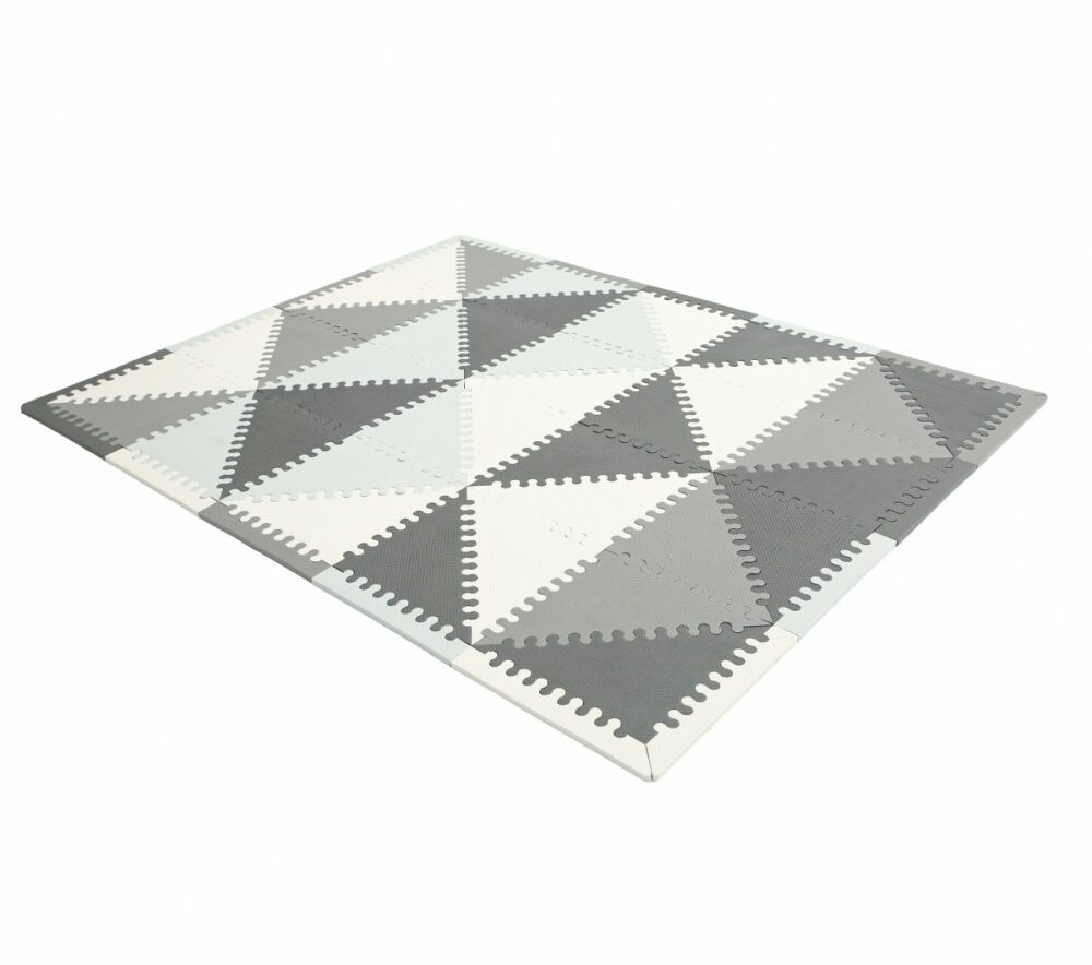 ECOTOYS Pěnová podložka PUZZLE 127x157 cm šedá