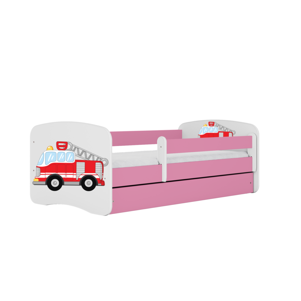 Kocot kids Dětská postel Babydreams hasičské auto růžová