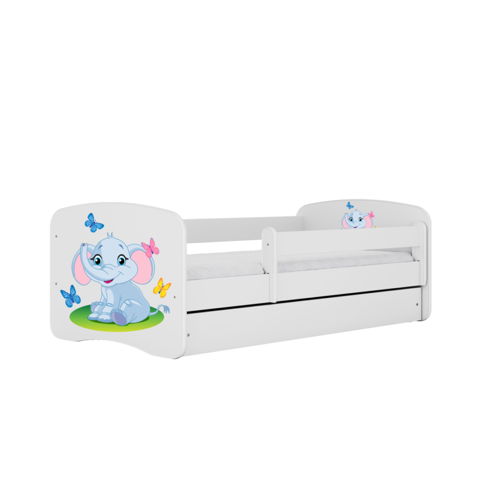 Kocot kids Dětská postel Babydreams slon s motýlky bílá