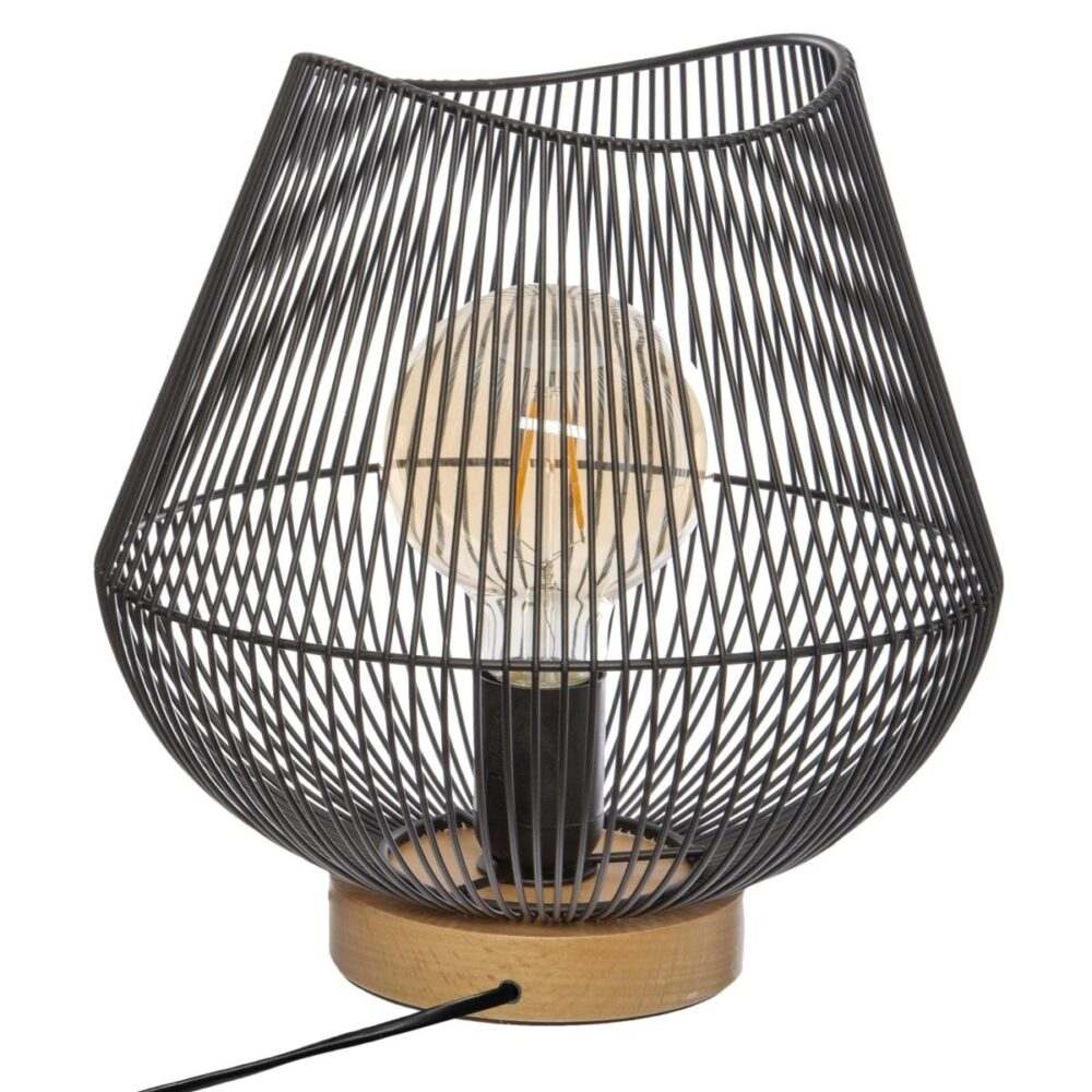 DekorStyle Drátěná stolní lampa Jena 28 cm černá