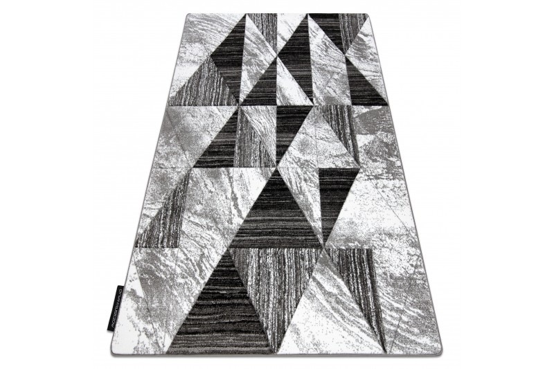 Dywany Lusczow Kusový koberec ALTER Nano trojúhelníky šedý