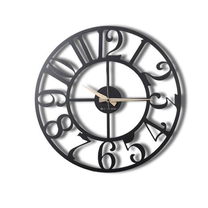 Wallity Dekorativní nástěnné hodiny Murko 50 cm černé