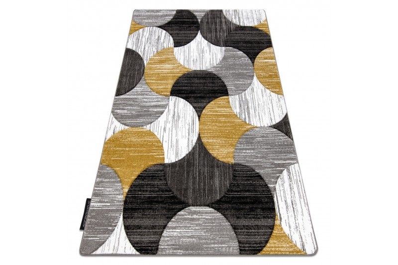 Dywany Lusczow Kusový koberec ALTER Geo mušle zlatý