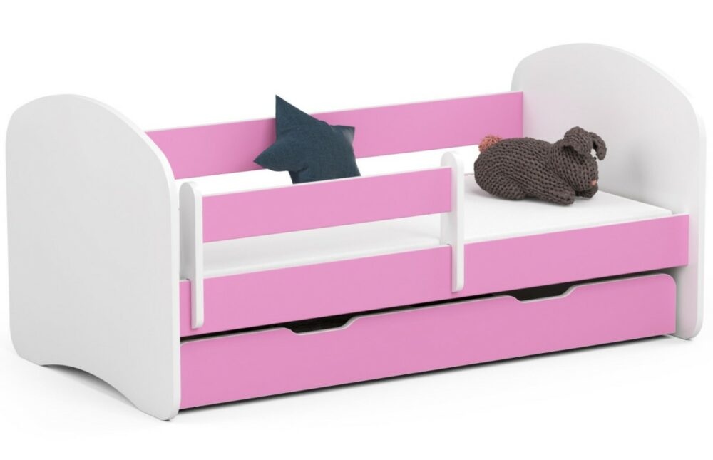 Ak furniture Dětská postel SMILE 140x70 cm růžová