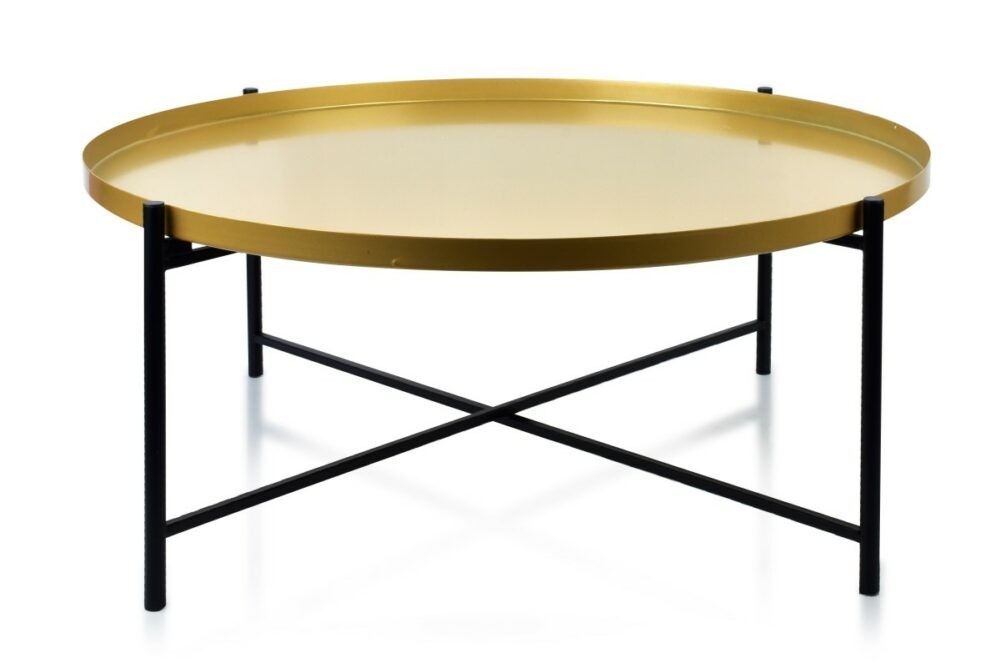 Mondex Kulatý konferenční stolek LUCAS zlatý