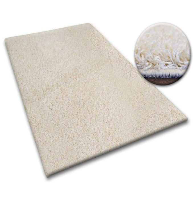 Dywany Lusczow Kusový koberec SHAGGY Izebelie 5cm krémový
