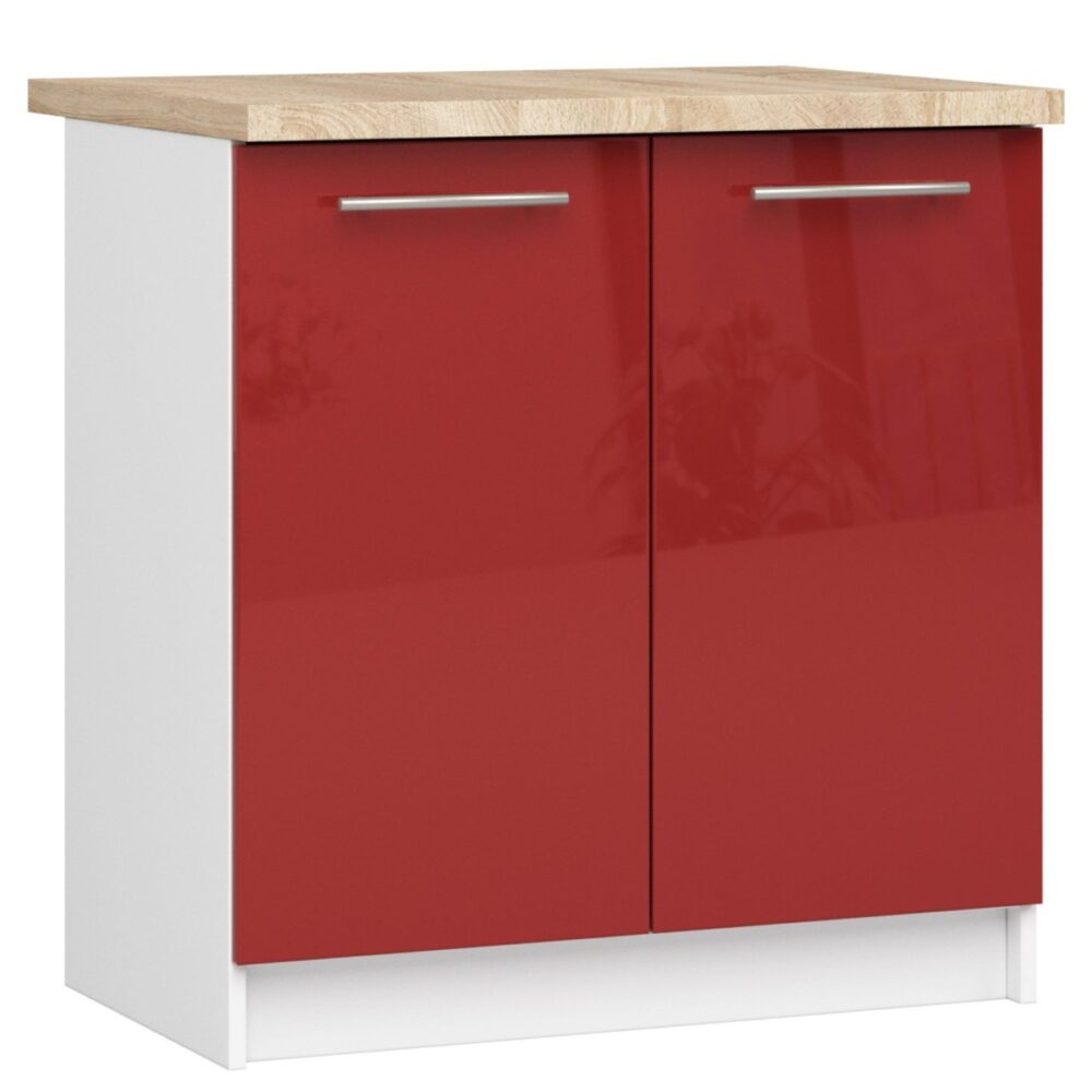 Ak furniture Kuchyňská skříňka Olivie S 80 cm 2D bílo-červená