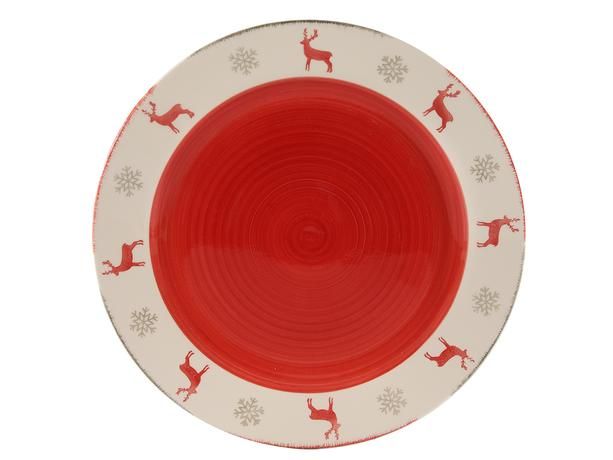 HIT Vánoční keramický jídelní talíř 26