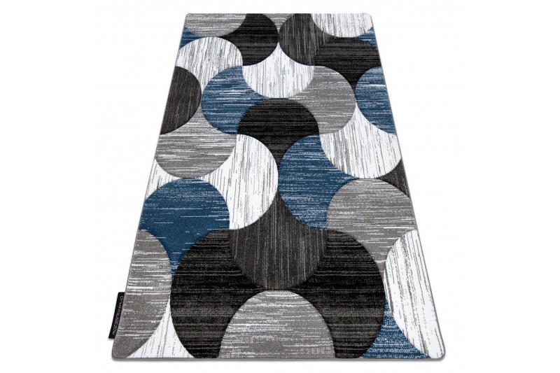 Dywany Lusczow Kusový koberec ALTER Geo mušle modrý
