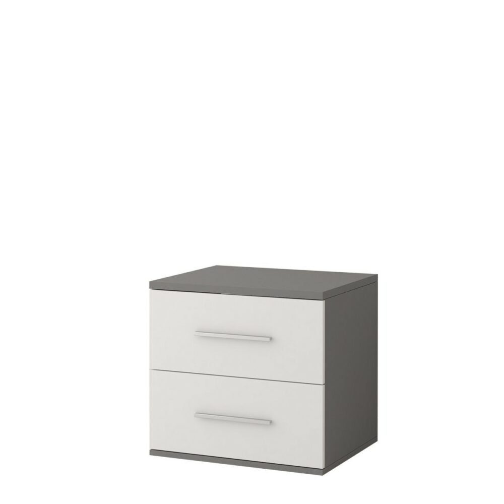 Idzczak Meble Noční stolek OMEGA 55 cm šedý/bílý