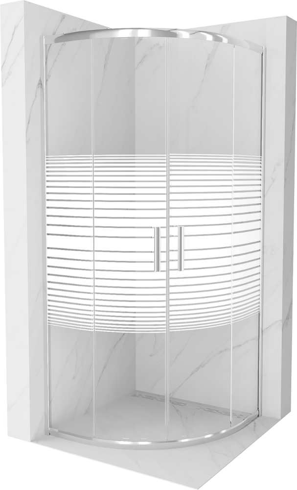Sprchová kabina MEXEN RIO transparentní/proužky