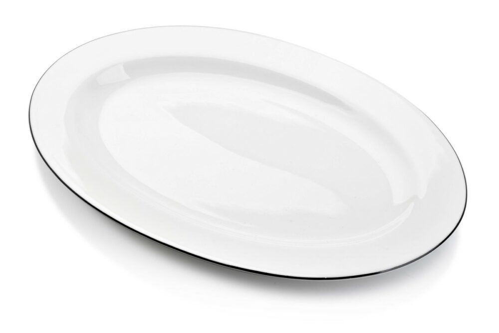 Affekdesign Porcelánový talíř SIMPLE oválný bílý