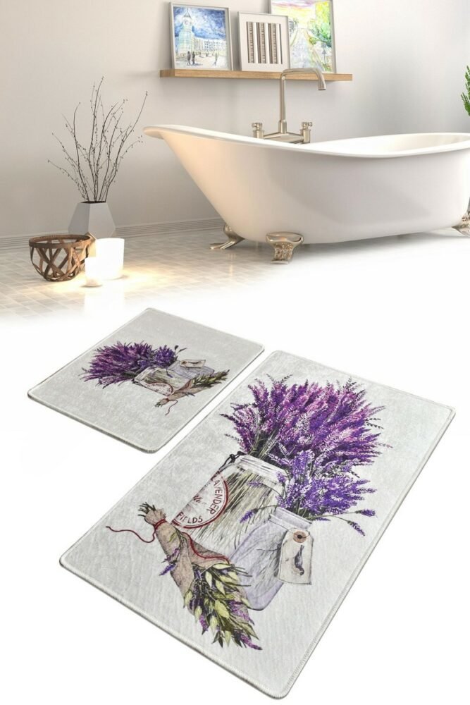 L'essentiel Sada koupelnových koberečků Purpura