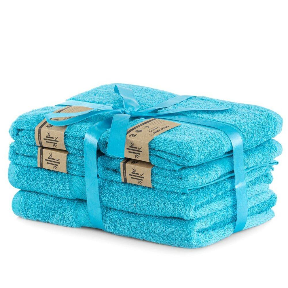 Set modrých ručníků DecoKing BAMBY