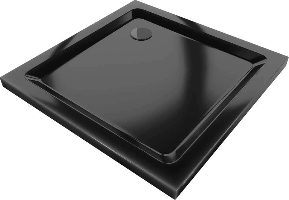 MEXEN Sprchová vanička s černým sifonem 90 x 90 cm černá