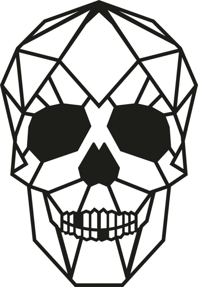 Wallity Nástěnná dekorace Skull černá