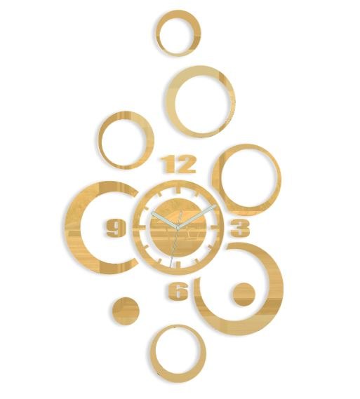 ModernClock 3D nalepovací hodiny Alladyn zlaté