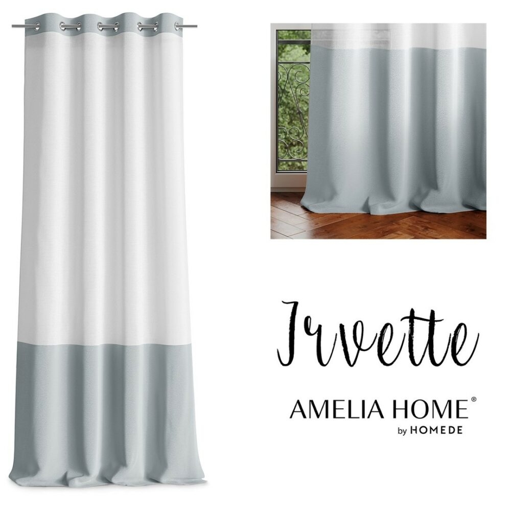 Záclona AmeliaHome Irvette stříbrná