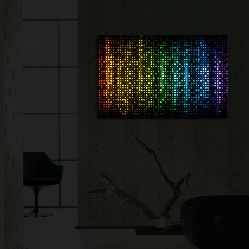 Hanah Home Obraz s led osvětlením Colours 70x45 cm