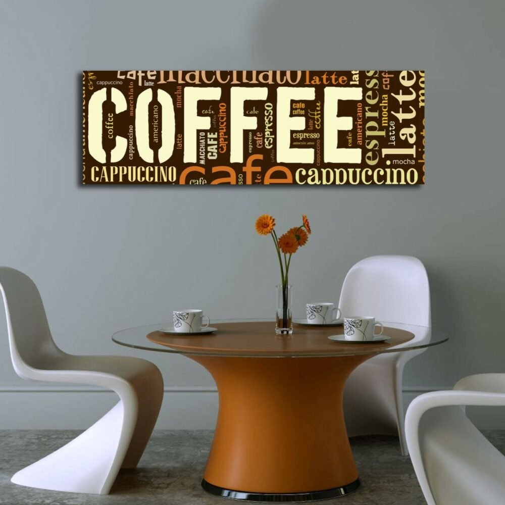Wallity Obraz s LED osvětlením COFFEE 33 30 x 90 cm
