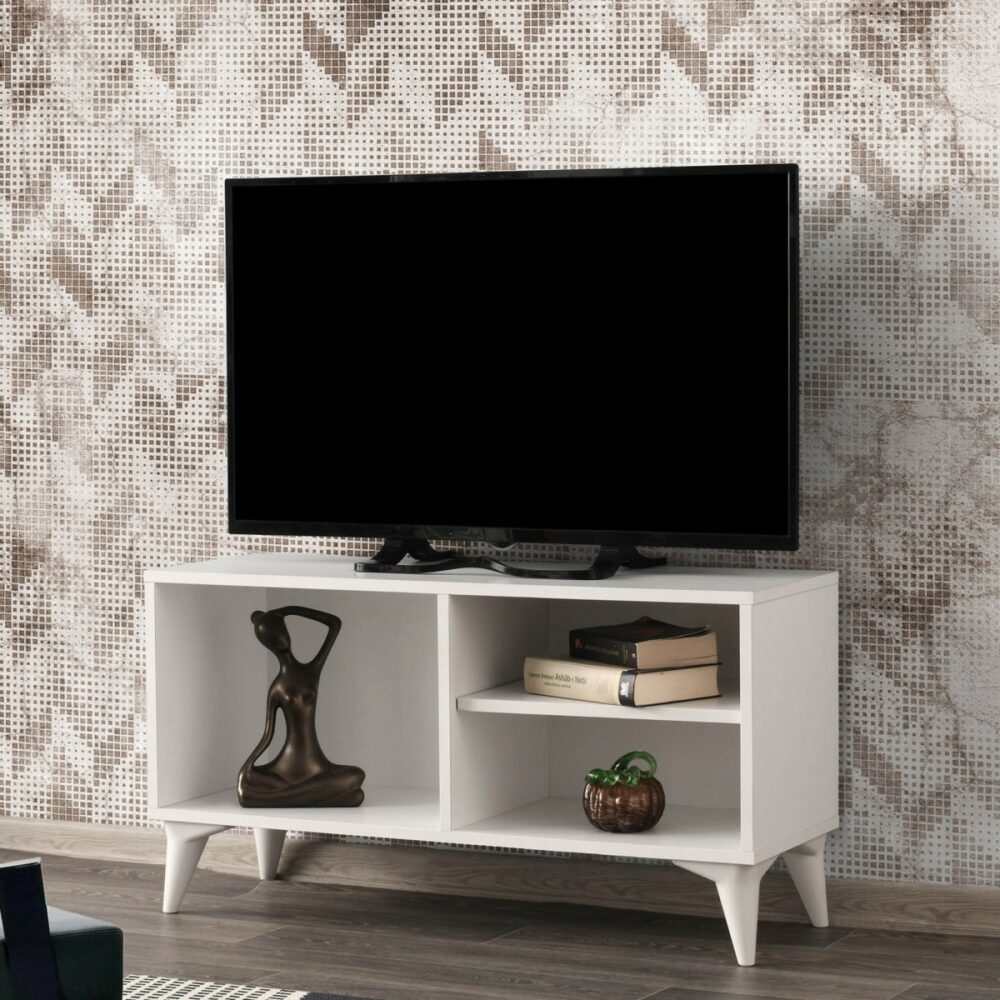Kalune Design TV stolek ZISINO 100 cm bílý