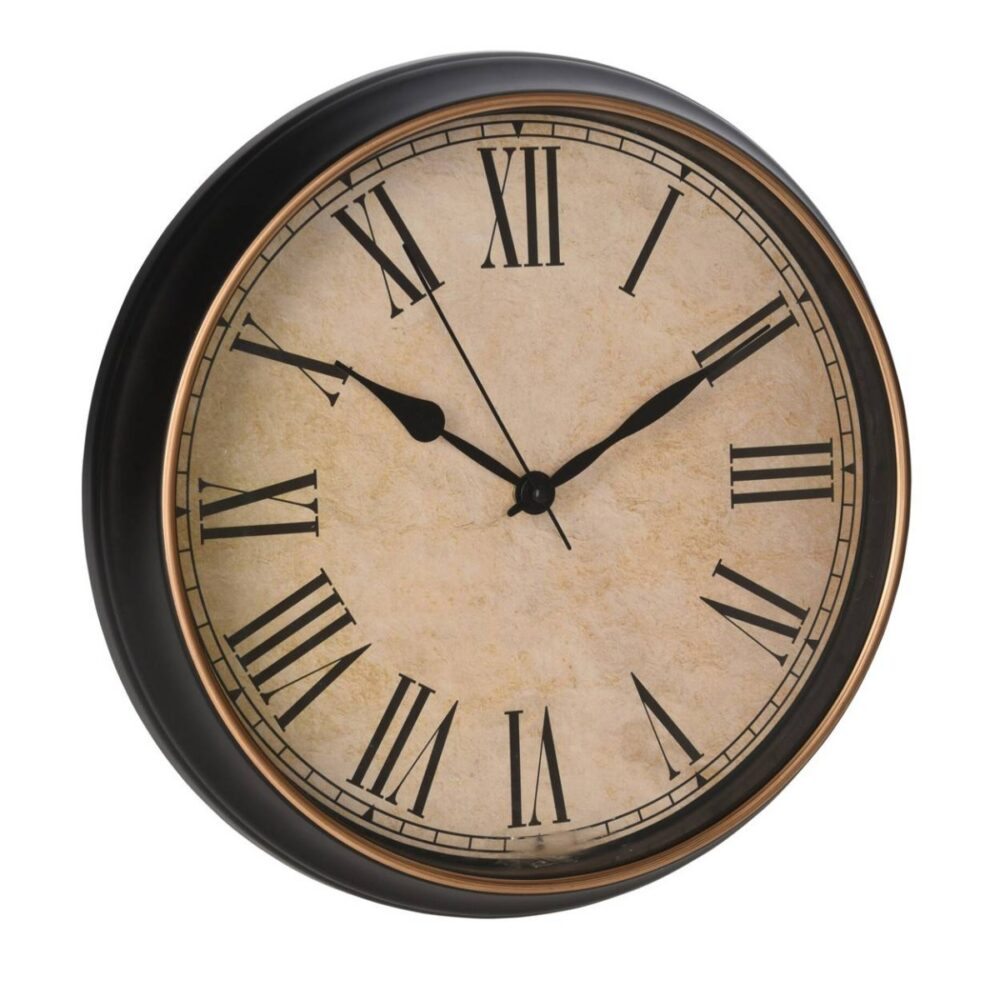 DekorStyle Nástěnné hodiny Vintage 35 cm hnědé