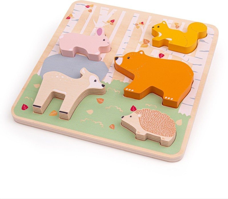 Bigjigs Toys Dřevěné puzzle ANIMALS