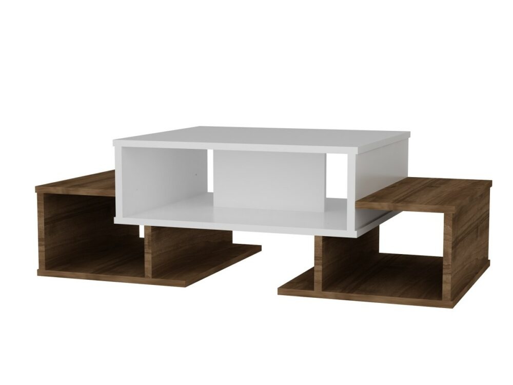 Kalune Design Konferenční stolek Sarafina bílý/vlašský ořech