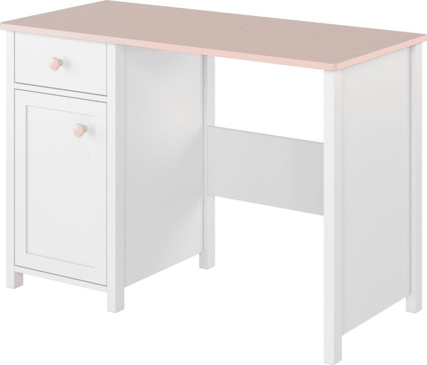 Konsimo Dětský psací stůl GIGLU bílý/růžový