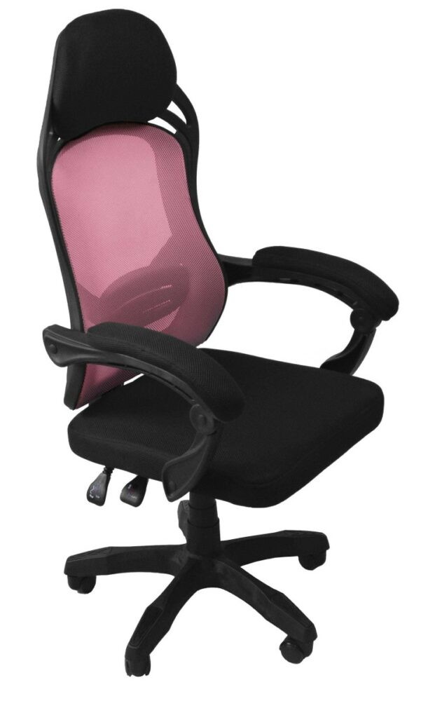 TP Living Otočná kancelářská židle Oscar černo-růžová