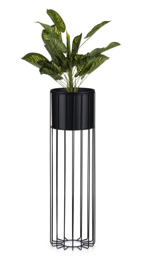 DekorStyle Květináč na stojanu LOFT I 70 cm černý
