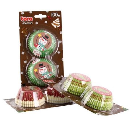 TORO Papírové košíčky na muffiny 100ks vánoční